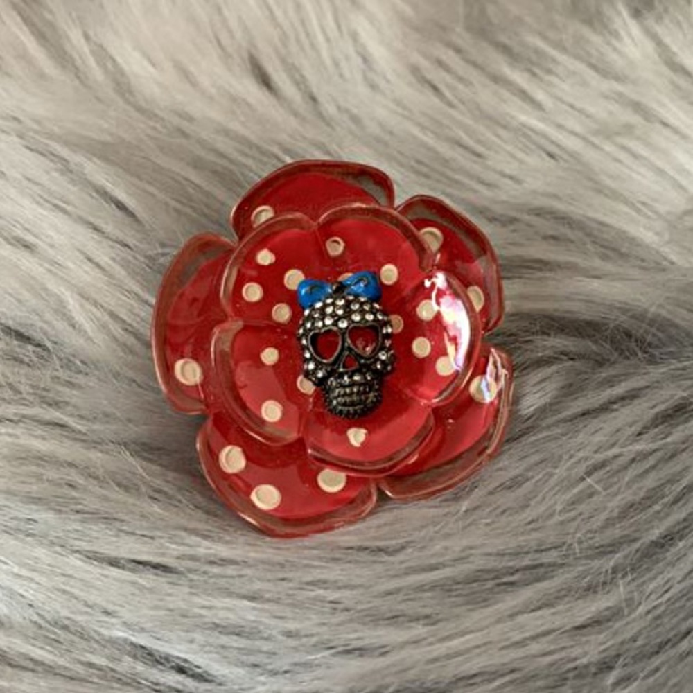 Betsey Johnson Yacht Club Nautical Skull Ring